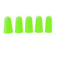 uxcell Silicone Finger Protectors Covers Caps for Hot Glue Wax Rosin Resin Honey Adhesives Scrapbooking Sewing in 3 Sizes Small, Medium, Large 5 in 1 Green