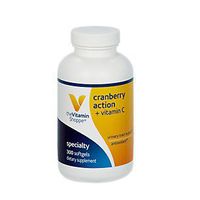 The Vitamin Shoppe Cranberry Action + Vitamin C, Antioxidant That Supports Urinary Tract Health (300 Softgels)