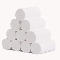 Bulk Toilet Paper,4 Ply Hand Towels,Eco Friendly Recycled Toilet Tissue Paper Rolls,White Soft Bathroom Tissue, Pack of 10 Rolls (1 pack)