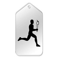 Azeeda 10 x Large 'Olympic Torch Runner' Clear Gift Tags (TG00085828)