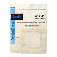 Derma-Rite DermaDress Waterproof Composite Wound Dressing, 4" x 4" - 10 Per Box