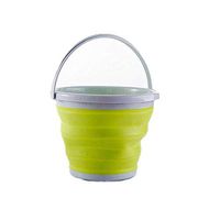 RENZE Folding Bucket, Silicone and Plastic for Home Cleaning Camping Travel Fishing Storage Water Portable Practical Round Square Indoor & Outdoor