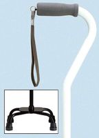 Walking Cane Quad Cane White Small Base 5" X 8"