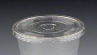Clear Compostable PLA Flat Lid for Compostable Cold Beverage Cup (100 Lids) - AB-310-4-110