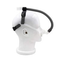 ZLDGR Ventilator One-Piece Mount Mask Does Not Appear to Move The Nose Pillow Mask Automatically Positioned High Over The Head After The Home Sleep Snoring Mask (Black)