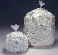 Trash Bag 50 Count TRANSLUCENT Large for 44 Gallon 40x48 Liner on Roll MEDIUM Duty 14 Micron