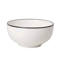 BBSEQ Porcelain Bowls, Shape Porcelain Bowl for Cereal, Soup, Ramen, Rice Bowls, White