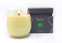 SANARI – Organic Aromatherapy Candles, Stemless Wine Glasses, Zen Candles, Fragrance Free, Non Toxic, Essential Oils, Non GMO Soy, Vegan & Made in the USA - Pine, Douglas Fir & Mint, 16oz