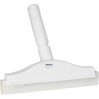 Vikan 77115 Rubber Polypropylene Frame Bench Double Blade Squeegee, 10", White
