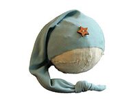 AMOS and SAWYER Knotted Sleeping Hat, Photography Prop (Newborn, Robin's Egg - Star)