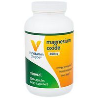 Magnesium Oxide 400mg – Once Daily Mineral Formula That Supports Energy Production Muscle Relaxation, Promotes Regularity (200 Capsules) by The Vitamin Shoppe