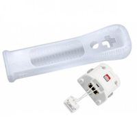 White Motion Plus Adapter + Silicone Sleeve for Nintendo Wii