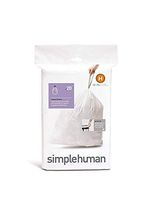 simplehuman Code H Custom Fit Trash Can Liner, 1 refill pack (20 liners), 30-35 L / 8-9 Gal