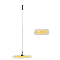 Microfiber Mop Spin Flat Mop, with Washable 2 Replaced Microfiber Mop Pads, Professional Commercial/Household Dust Mop Cleaning Hardwood, Wood, Tile -18inch