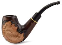 Medium Wooden Tobacco Smoking Pipe “Sunflower” for 9 mm Filter