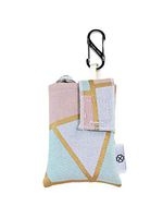 PumpCases Designer Insulin Pump Case w/Carabiner Clip (AccuChek Combo, Pink Mint Gold)