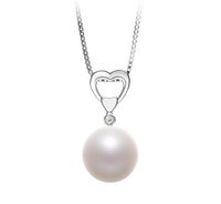 Gabrielle White 10-11mm AAAA Quality Freshwater 925 Sterling Silver Cultured Pearl Pendant For Women