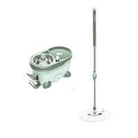 MOP Spinning and Bucket Cleaning Set Pedal Type 360 Degree Spinning Four Drive Household Green Head3
