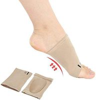 ONETOPU Compression Arch Support Sleeves with Comfort Gel Pad Cushions for Women & Men - Arch Brace for Plantar Fasciitis & Flat Feet Sleeves Shoe Insert Insole, Foot Pain Relief, Set of 2