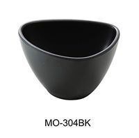 Yanco MO-304BK Moderne 4" Triangle Bowl 8 OZ, Black, Melamine, Pack of 48