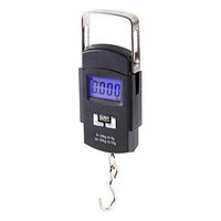 FAgdsyigao 50Kg/10g Portable Digital Electronic Scale, Luggage Hanging Weight Hook Balance Weigher Tool Black