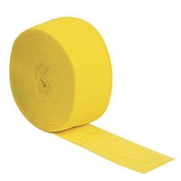 Crepe Paper Steamer for Decorating, Yellow (Pack of 12)