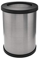 12 gal. Round Silver Trash Can