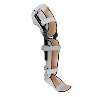 ZHMEZH Knee Ankle Foot Orthosis Brace Fixed Stiff Thigh Knee Joint Ankle Foot Spport and Ankle Fixator,Adjustable Hinged Knee Brace for After Surgery-Free Size (Size : Left Leg)