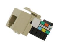 Leviton 41106-RI6 Voice Grade QuickPort Connector, Ivory