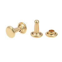 uxcell 20 Sets Double Cap Rivets Round Rivet Fasteners for Leather Craft Decorations 6mm 9mm