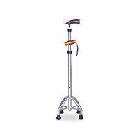 Milisome World Walker The Elderly Legs are Not Convenient Cane Aluminum Alloy Anti-Slip Mat Four-Foot Crutches Aided Get Up Help Walk and Help Up The Stairs Adjustable Height (Color : B)