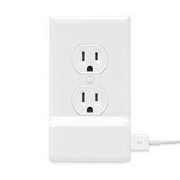 1 Pack - SnapPower USB Charger - USB Charger built into an Electrical Cover Plate - Charges all USB Devices - 1 Port Charger Installs in Seconds - FOR OUTLETS - (Duplex, White)