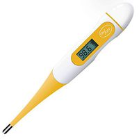 Oral Thermometer for Fever Test with Flexible Tip, Body Temperature Fast Reading Oral Rectal Underarm Fever Indicator for Children Kids Adults & Babies - Yellow