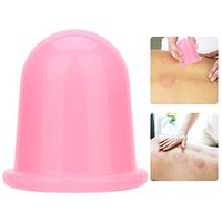 Duevin Face Cupping Cup, Silicone Gel Vacuum Massager Facial Lifting Beauty Cupping Cup, Anti Cellulite Cup(Pink)