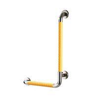 Bathroom safety rails 304 Stainless Steel Bathroom Corridor Handrail Accessible Bathroom Toilet Bath Anti-slip Safety Handle/Left (Color : White)