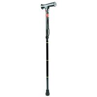 cane Hmhope Lightweight Walking Stick Non Slip Multifunction Elderly Crutches Foldable Aluminum Alloy Adjustable Height 80-90cm (No Battery)