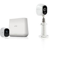 Arlo Pro - Wireless Home Security Camera System with Siren | Rechargeable, Night vision, Indoor/Outdoor, HD Video, 2-Way Audio, Wall Mount | Cloud Storage | 1 camera kit (VMS4130) w/ Extra Wall Mount