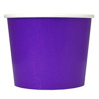 Purple Paper Ice Cream Cups - 16 oz Disposable Dessert Bowls - Comes in Many Colors - Frozen Dessert Supplies - 1,000 Count