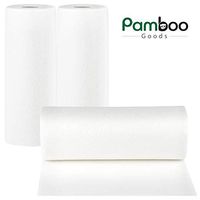 5G Pamboo Goods Bamboo Reusable Paper Towel,1 Roll/40 Sheets=40 Paper Towel Rolls - Save Hundreds of Dollars, Storage Space and Towel Holder - Sustainable Eco-Friendly Kitchen Towels