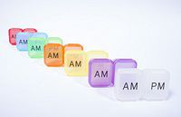 AP-204 Daily Pill Organizer Pack of 12 (Clear)