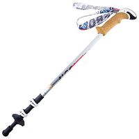 Crutches Trekking Poles Three-Section Lock Carbon Fiber Durable Outdoor Climbing Equipment White (Color : White, Size : 62cm)