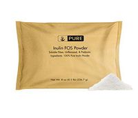 100% Pure Inulin FOS Powder, 8 oz, 2600 mg Serving, Unflavored, Made from Jerusalem Artichoke, Non-GMO, Gluten-Free, Vegan, No Fillers, Made in USA, Lab-Tested, Eco-Friendly Packaging