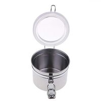 Baosity Stainless Steel Pipe Tobacco Tin Can Humidifier Humidor C