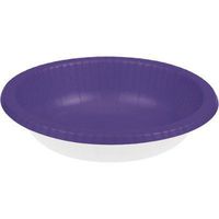 Club Pack of 200 Purple and White Disposable Paper Party Banquet Dinner Bowls 20 oz