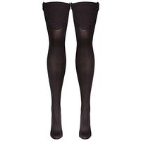 Truform Anti-Embolism 18 mmHg Thigh High Stockings Black, Small, 2 Count
