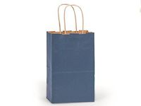 100% Recycled Kraft Tint Bags - Rose Dark Blue 100% Recycled Kraft Bulk Shopping 5-1/2x3-1/4x8-3/8" (250 Bags) - Wraps-BRTDB