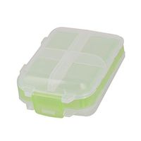 uxcell Plastic Camping 8 Compartments Medicine Capsule Pill Container Storage Box Case Light Green