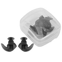 Qiterr New Nose Clip Boxed Swimming Earplugs Soft Silicone Waterproof Anti-Noise Earplugs(Black)