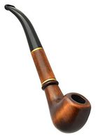 "Elegant II" pear wood handmade wooden tobacco pipes smoking pipe for 9 mm filter + Pouch