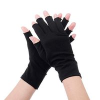 Women Men Cotton Elastic Hand Arthritis Joint Pain Relief Gloves Therapy Open Fingers Compression Gloves,Black,L